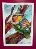 14,7 x 20,5 cm 5,79 × 8,07 inches. lovebird who strives to be the funniest clown of all